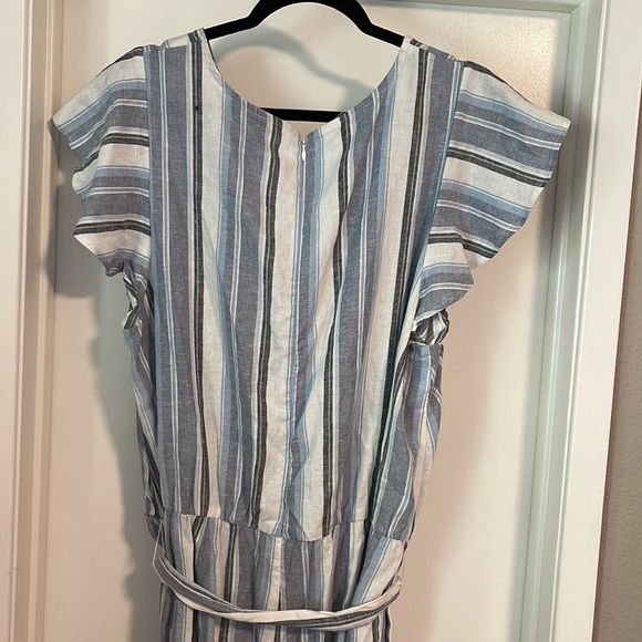 Nwot Flutter Cap-Sleeve Linen Blend Jumpsuit - Picture 5 of 8
